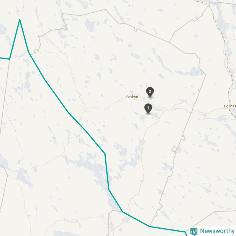 Karta över Ovanåkers kommun