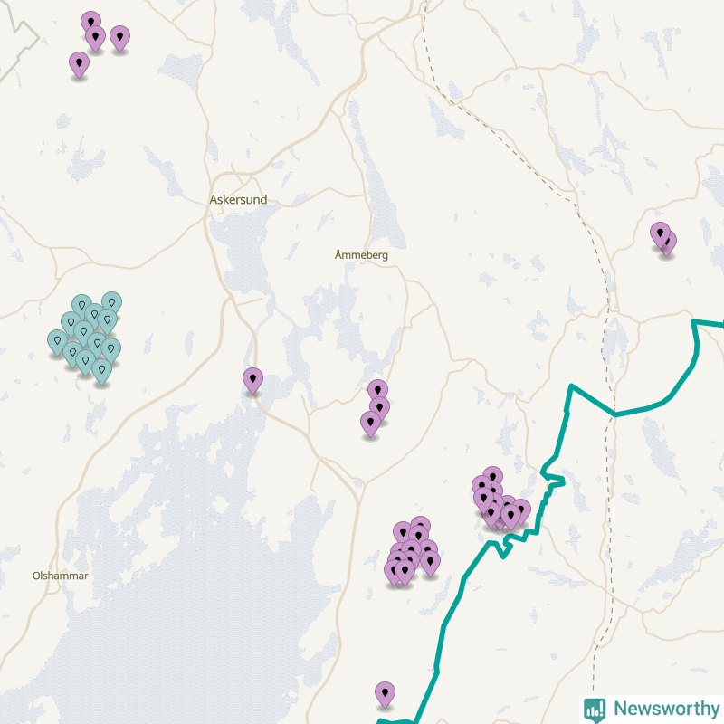 Karta över vindkraftverk i Askersunds kommun