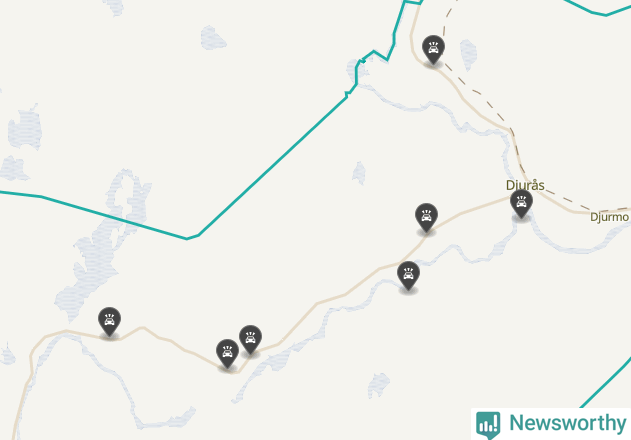 Karta över viltolyckor i Gagnefs kommun