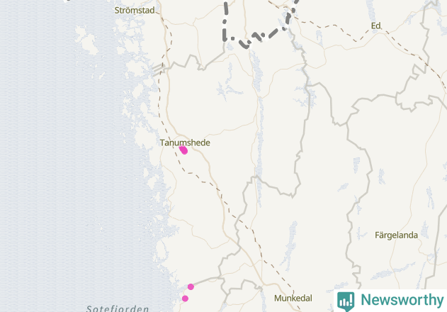 Karta över Tanums kommun