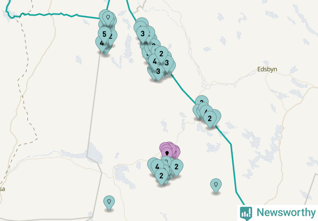 Karta över vindkraftverk i Rättviks kommun
