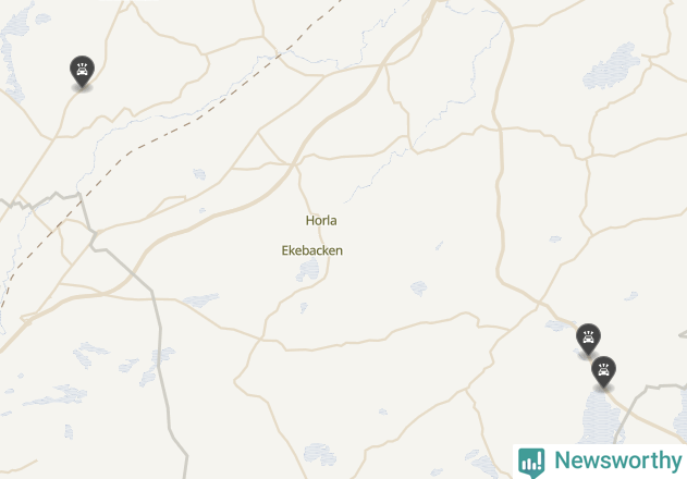 Karta över viltolyckor i Vårgårda kommun