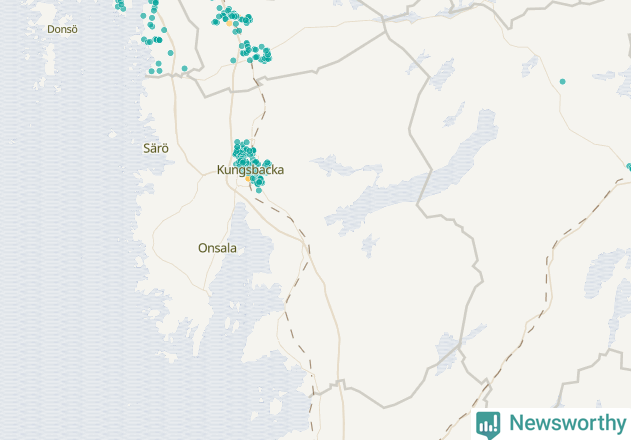 Karta över Kungsbacka kommun