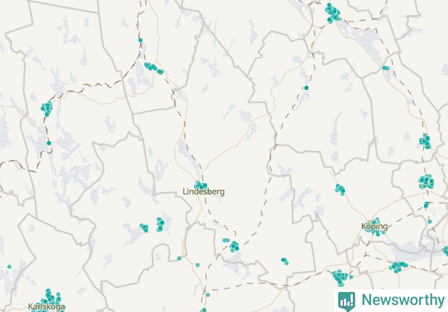 Karta över Lindesbergs kommun