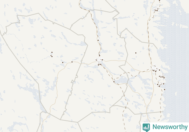 Karta över Bollnäs kommun