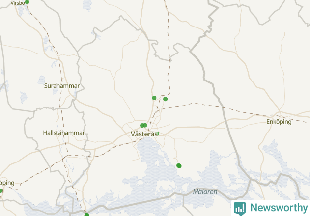 Karta över Västerås kommun
