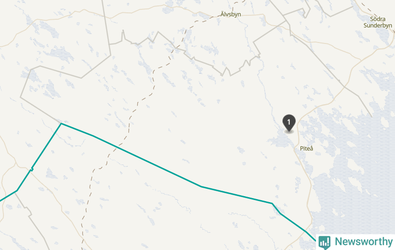 Karta över Piteå kommun