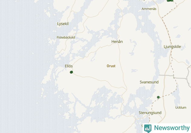 Karta över Orusts kommun