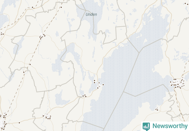 Karta över Karlsborgs kommun