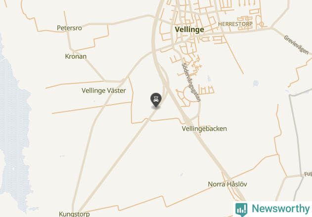 Karta över viltolyckor i Vellinge kommun