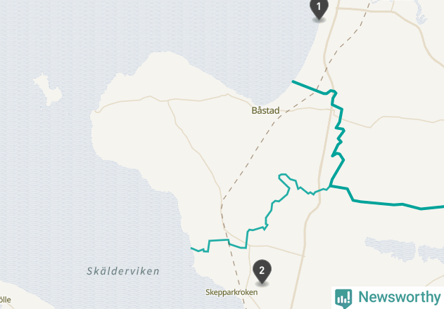 Karta över väderstationer i artikeln