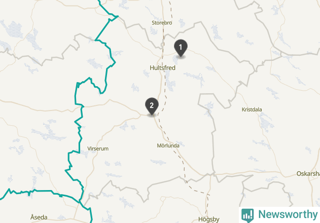 Karta över väderstationer i artikeln