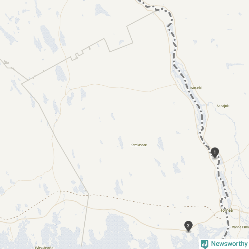 Karta över Haparanda kommun