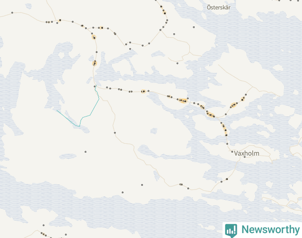 Karta över Vaxholms kommun
