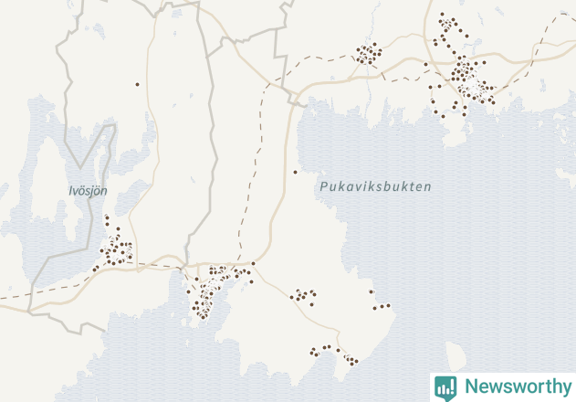 Karta över Sölvesborgs kommun
