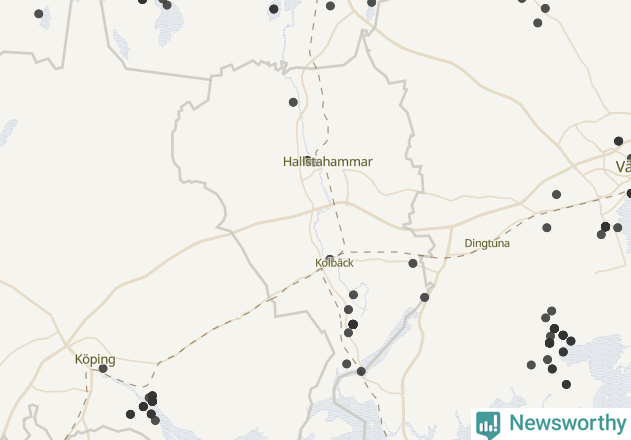 Karta över Hallstahammars kommun