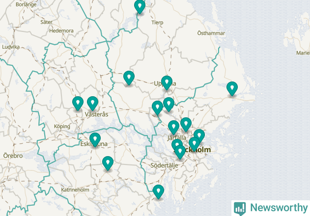 Karta över Sigtuna kommun