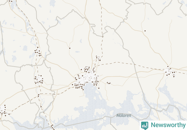Karta över Västerås kommun