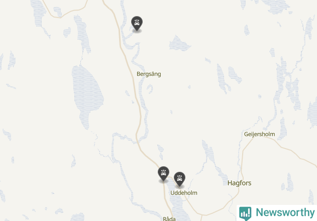 Karta över viltolyckor i Hagfors kommun