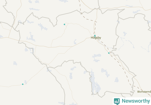 Karta över Högsby kommun