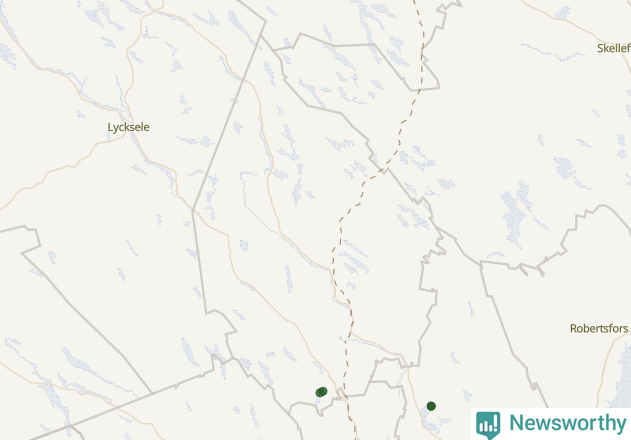 Karta över Vindelns kommun