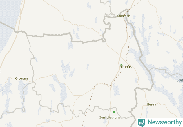 Karta över Tranås kommun