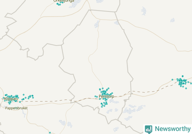 Karta över Perstorps kommun