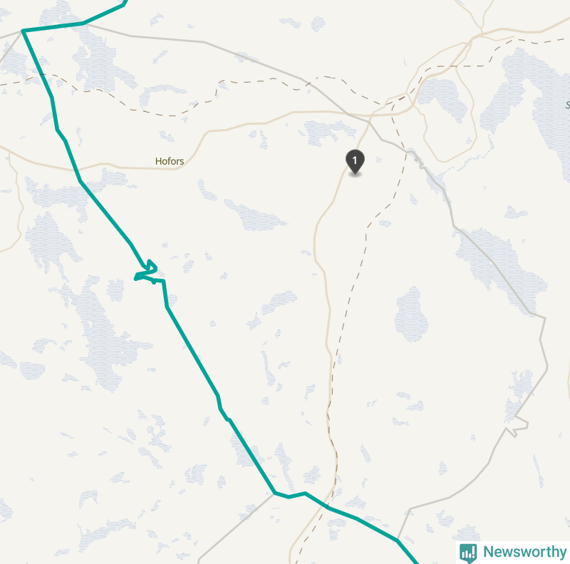 Karta över Hofors kommun