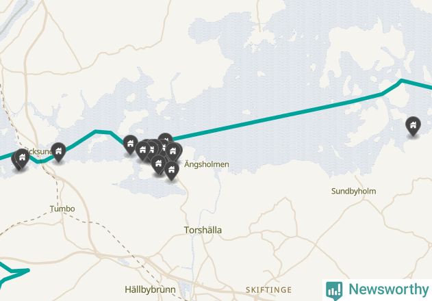 Karta över Eskilstuna kommun