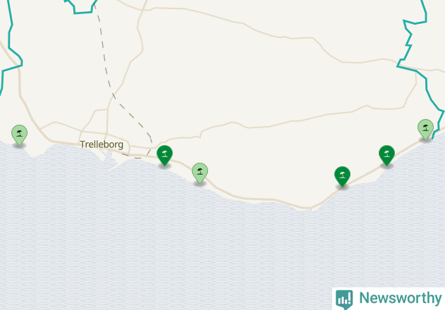 Karta över Trelleborgs kommun