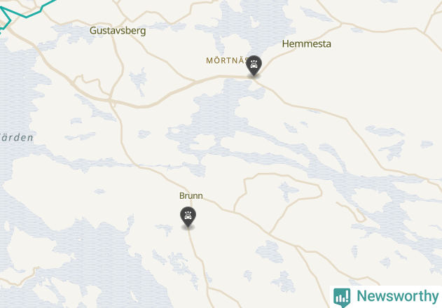 Karta över viltolyckor i Värmdö kommun