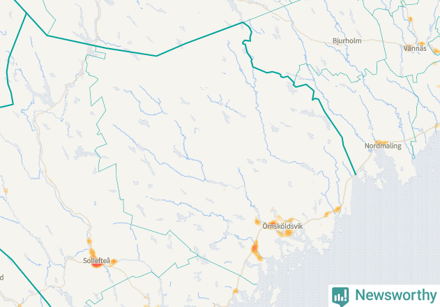 Karta över Örnsköldsviks kommun