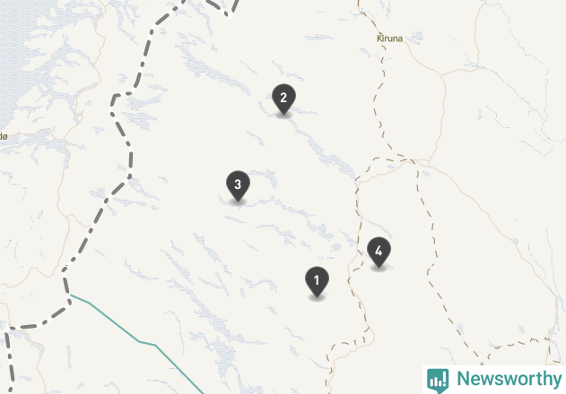 Karta över väderstationer i artikeln