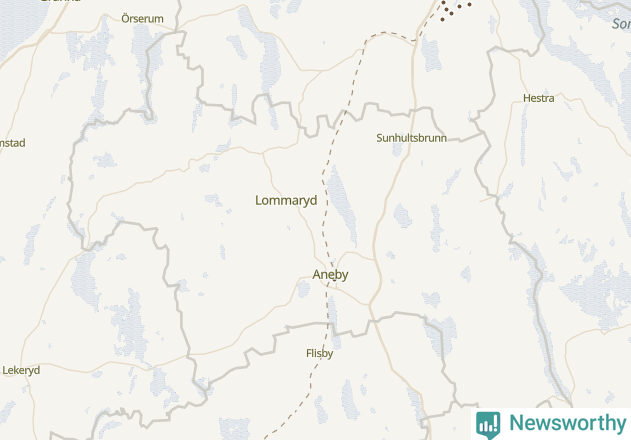 Karta över Aneby kommun