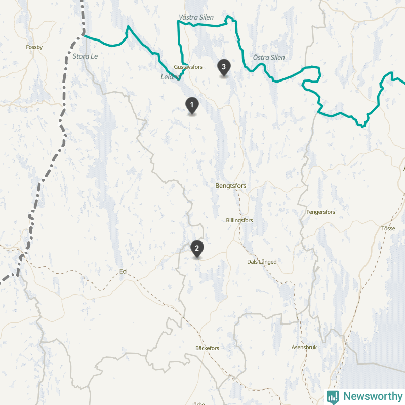 Karta över Bengtsfors kommun