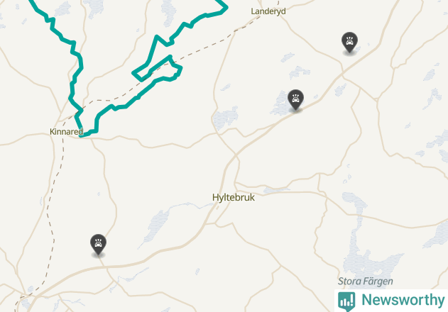 Karta över viltolyckor i Hylte kommun