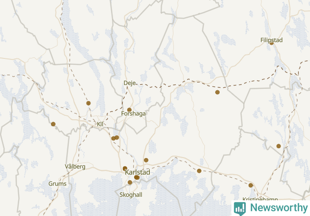 Karta över Karlstads kommun