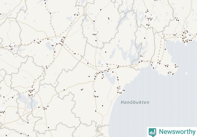 Karta över Kristianstads kommun