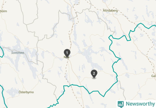 Karta över väderstationer i artikeln