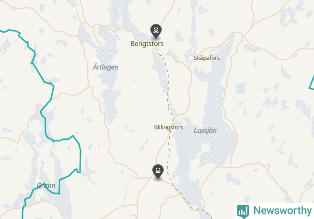 Karta över viltolyckor i Bengtsfors kommun