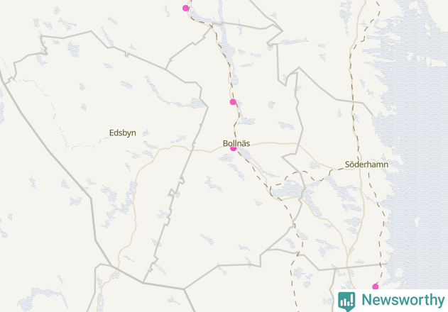 Karta över Bollnäs kommun