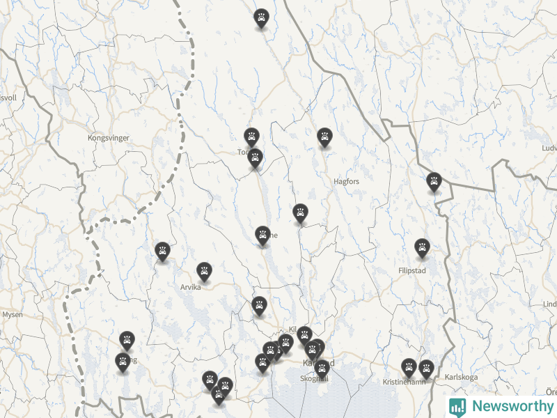 Karta över Värmlands län