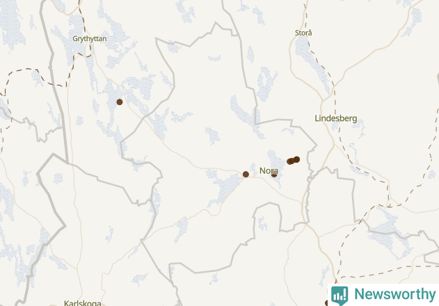Karta över Nora kommun