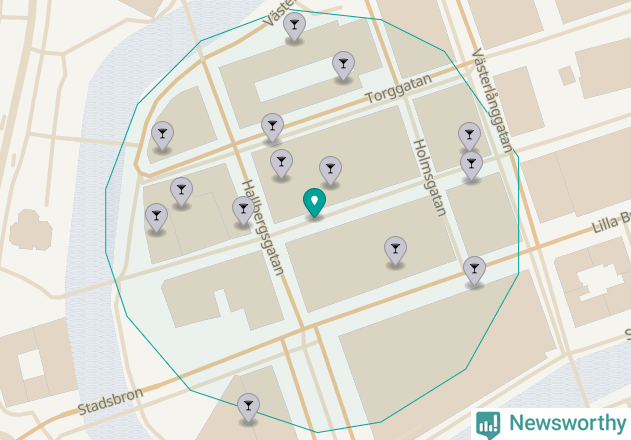 Karta över Borås kommun