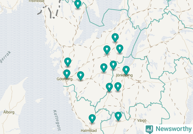 Karta över Svenljunga kommun