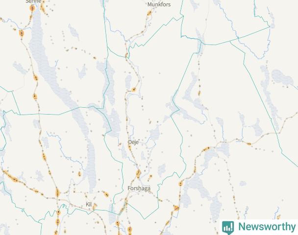 Karta över Forshaga kommun