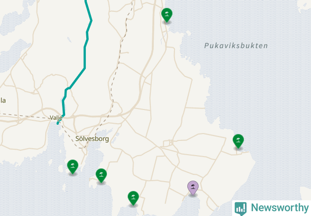 Karta över Sölvesborgs kommun