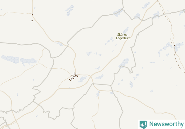 Karta över Örkelljunga kommun