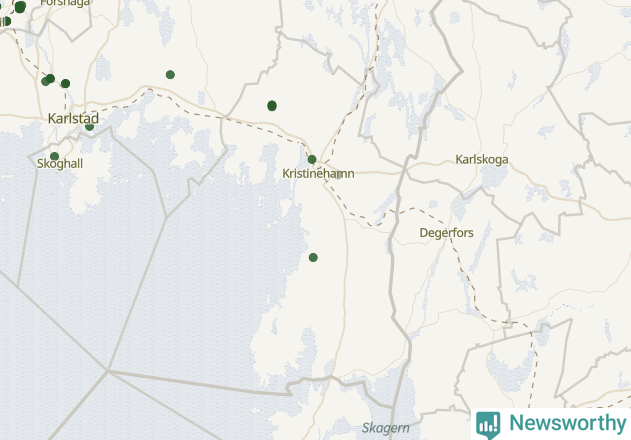 Karta över Kristinehamns kommun