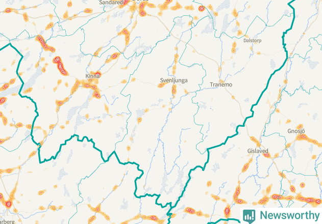 Karta över Svenljunga kommun